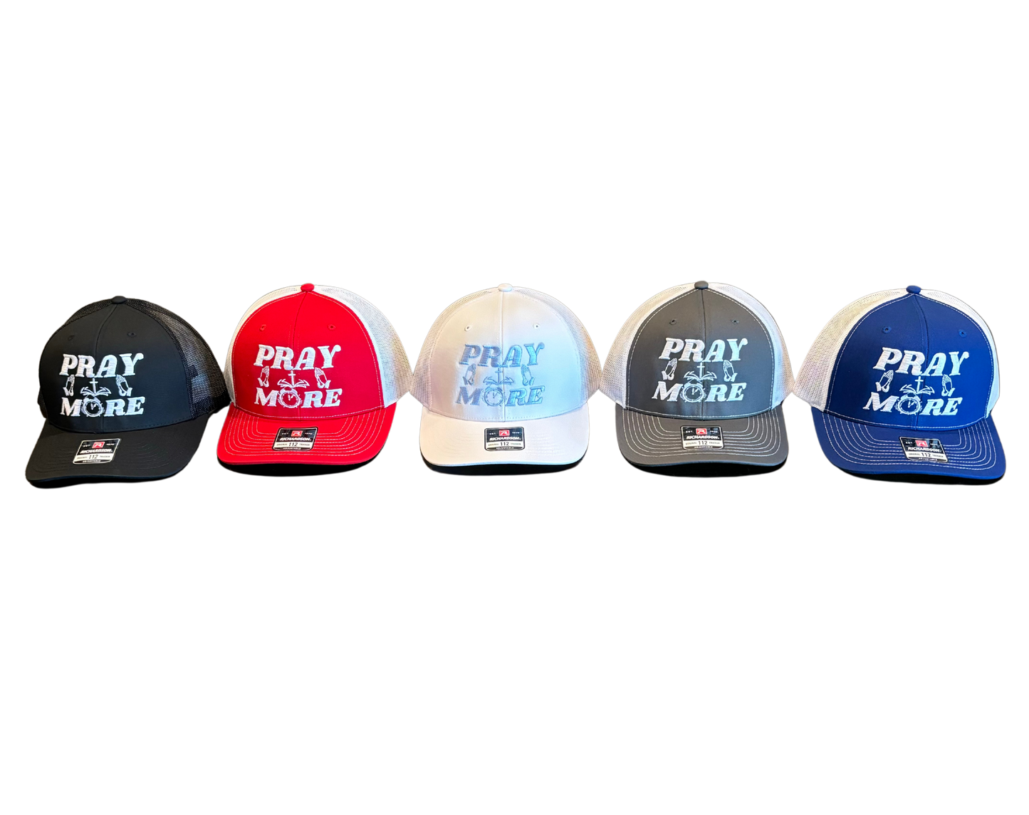 Pray More W.E.G.U. Trucker Hats(Richardson 112)